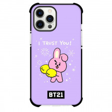BT21 Cooky Phone Case For iPhone And Samsung Galaxy Devices - Cooky I Trust You Poster Purple Background