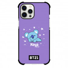 BT21 Koya Phone Case For iPhone And Samsung Galaxy Devices - Koya Sleeping Purple Background