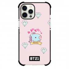 BT21 Mang Phone Case For iPhone And Samsung Galaxy Devices - Mang Cute Illustration On Pink Background