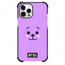 BT21 RJ Phone Case For iPhone And Samsung Galaxy Devices - RJ Emoji on Purple Background