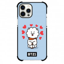 BT21 RJ Phone Case For iPhone And Samsung Galaxy Devices - RJ Sitting On Purple Background