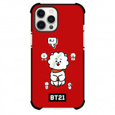 BT21 RJ Phone Case For iPhone And Samsung Galaxy Devices - RJ Sitting On Red Background