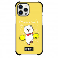BT21 RJ Phone Case For iPhone And Samsung Galaxy Devices - RJ You Can Do It Yellow Background
