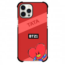BT21 Tata Phone Case For iPhone And Samsung Galaxy - Tata Portrait On Red Background