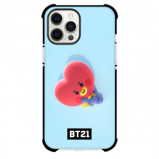 BT21 Tata Phone Case For iPhone And Samsung Galaxy - Tata Sitting On Blue Background