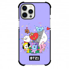 BT21 Phone Case For iPhone And Samsung Galaxy - BT21 Tata Gift Poster On Purple Background