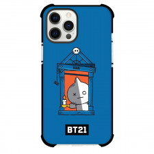 BT21 Van Phone Case For iPhone And Samsung Galaxy - Van Halloween On Blue Background