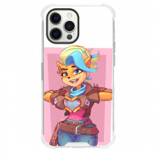 Crash Bandicoot Tawna Phone Case For iPhone and Samsung Galaxy Devices - Tawna Heart Portrait Cartoon Art