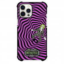 Beetlejuice Phone Case For iPhone And Samsung Galaxy Devices - Beetlejuice Cartoon Art On Black Purple Background