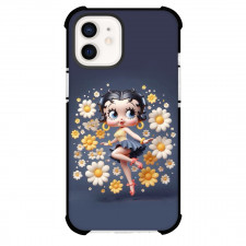 Betty Boop Phone Case For iPhone Samsung Galaxy Pixel OnePlus Vivo Xiaomi Asus Sony Motorola Nokia - Betty Boop Black Skirt Yellow Top 3D Art with Yellow and White Daisy