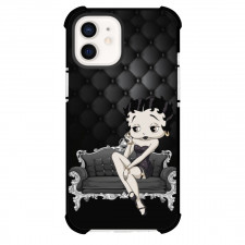 Betty Boop Phone Case For iPhone Samsung Galaxy Pixel OnePlus Vivo Xiaomi Asus Sony Motorola Nokia - Betty Boop Black and White Sitting in the Sofa