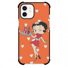 Betty Boop Phone Case For iPhone Samsung Galaxy Pixel OnePlus Vivo Xiaomi Asus Sony Motorola Nokia - Betty Boop Coke Waitress Orange Background