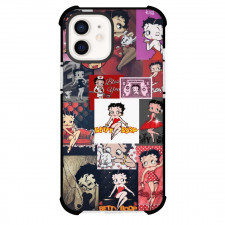 Betty Boop Phone Case For iPhone Samsung Galaxy Pixel OnePlus Vivo Xiaomi Asus Sony Motorola Nokia - Betty Boop Collage Red and Black Background