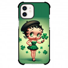 Betty Boop Phone Case For iPhone Samsung Galaxy Pixel OnePlus Vivo Xiaomi Asus Sony Motorola Nokia - Betty Boop Green Dress with Clovers
