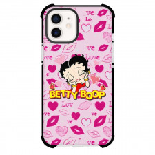 Betty Boop Phone Case For iPhone Samsung Galaxy Pixel OnePlus Vivo Xiaomi Asus Sony Motorola Nokia - Betty Boop Love Lips Pink Background