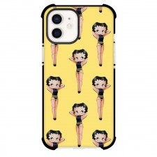 Betty Boop Phone Case For iPhone Samsung Galaxy Pixel OnePlus Vivo Xiaomi Asus Sony Motorola Nokia - Betty Boop Standing Pose Yellow Background Pattern Art