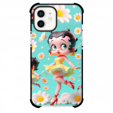 Betty Boop Phone Case For iPhone Samsung Galaxy Pixel OnePlus Vivo Xiaomi Asus Sony Motorola Nokia - Betty Boop Three Aqua Background with Daisy