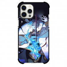 Frieren Beyond Journey's End Freiren Phone Case For iPhone Samsung Galaxy Pixel OnePlus Vivo Xiaomi Asus Sony Motorola Nokia - Freiren Fighting Pose Moon Background