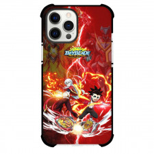 Beyblade Phone Case For iPhone Samsung Galaxy Pixel OnePlus Vivo Xiaomi Asus Sony Motorola Nokia - Beyblade Aiger Akabane And Phi 1 On Burst Turbo Background
