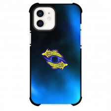 Beyblade Phone Case For iPhone Samsung Galaxy Pixel OnePlus Vivo Xiaomi Asus Sony Motorola Nokia - Beyblade Logo On Black Blue Smoke Background
