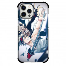 Black Clover Asta Phone Case For iPhone Samsung Galaxy Pixel OnePlus Vivo Xiaomi Asus Sony Motorola Nokia - Asta Holding Sword Smiling Illustration