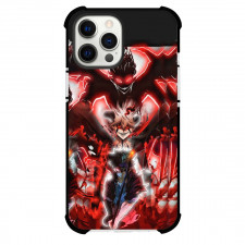 Black Clover Asta Phone Case For iPhone Samsung Galaxy Pixel OnePlus Vivo Xiaomi Asus Sony Motorola Nokia - Asta Red Flares Grinning Background
