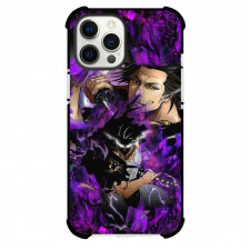 Black Clover Yami Sukehiro Phone Case For iPhone Samsung Galaxy Pixel OnePlus Vivo Xiaomi Asus Sony Motorola Nokia - Yami Sukehiro Ready To Attack Face and Violet Flares Background