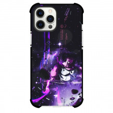 Black Clover Yami Sukehiro Phone Case For iPhone Samsung Galaxy Pixel OnePlus Vivo Xiaomi Asus Sony Motorola Nokia - Yami Sukehiro Smiling Portrait Black Violet Flares Background
