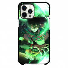Black Clover Yuno Grinberryall Phone Case For iPhone Samsung Galaxy Pixel OnePlus Vivo Xiaomi Asus Sony Motorola Nokia - Yuno Grinberryall Covered With Green Flares Anime Illustration