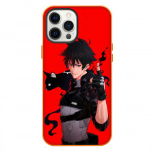 Black Torch Jiro Azuma Phone Case For iPhone Samsung Galaxy Pixel OnePlus Vivo Xiaomi Asus Sony Motorola Nokia - Jiro Azuma Fierce Portrait On Red Background