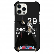 Bleach Genryusai Shigekuni Yamamoto Phone Case For iPhone And Samsung Galaxy Devices - Genryusai Shigekuni Yamamoto Attack Mode Comic Art On Black Background
