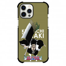 Bleach Kenpachi Zaraki Phone Case For iPhone And Samsung Galaxy Devices - Kenpachi Zaraki Manga Comic Art On Olive Background