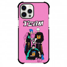 Blue Lock Phone Case For iPhone And Samsung Galaxy Devices - Team V Illustration On Pink Background