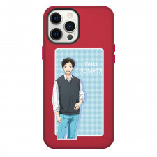 Blue Box Taiki Inomata Phone Case For iPhone Samsung Galaxy Pixel OnePlus Vivo Xiaomi Asus Sony Motorola Nokia - Taiki Inomata Standing Anime Art On Blue Checkered Background Sticker