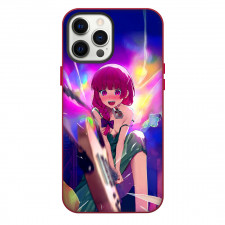 Bocchi The Rock Kikuri Hiroi Phone Case For iPhone Samsung Galaxy Pixel OnePlus Vivo Xiaomi Asus Sony Motorola Nokia - Kikuri Hiroi Playing Guitar On Psychedelically Colored Background