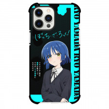 Bocchi The Rock Ryo Yamada Phone Case For iPhone Samsung Galaxy Pixel OnePlus Vivo Xiaomi Asus Sony Motorola Nokia - Ryo Yamada Anime Art On Blue And Black Background
