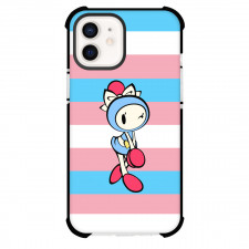 Bomberman Aqua Phone Case For iPhone Samsung Galaxy Pixel OnePlus Vivo Xiaomi Asus Sony Motorola Nokia - Bomberman Aqua Bomber Standing On Pink Skyblue Background