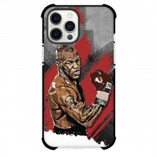Mike Tyson Case For iPhone Samsung Galaxy Pixel OnePlus Vivo Xiaomi Asus Sony Motorola Nokia - Mike Tyson Cartoon Art Grey Red Background