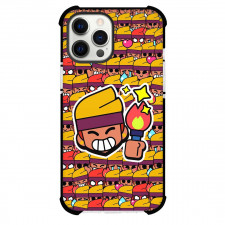 Brawl Stars Amber Phone Case For iPhone Samsung Galaxy Pixel OnePlus Vivo Xiaomi Asus Sony Motorola Nokia - Brawl Stars Amber Sticker On Pattern Art Background