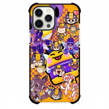 Brawl Stars Bea Phone Case For iPhone Samsung Galaxy Pixel OnePlus Vivo Xiaomi Asus Sony Motorola Nokia - Brawl Stars Bea Sticker On Purple Yellow Art Background