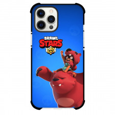 Brawl Stars Nita Phone Case For iPhone Samsung Galaxy Pixel OnePlus Vivo Xiaomi Asus Sony Motorola Nokia - Brawl Stars Nita And Bear On Blue Background