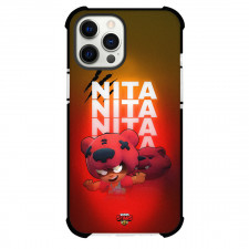Brawl Stars Nita Phone Case For iPhone Samsung Galaxy Pixel OnePlus Vivo Xiaomi Asus Sony Motorola Nokia - Brawl Stars Nita And Bear On Word Art Neon Light Background