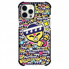 Brawl Stars Poco Phone Case For iPhone Samsung Galaxy Pixel OnePlus Vivo Xiaomi Asus Sony Motorola Nokia - Brawl Stars Poco Avatar Sticker On Pattern Art Background