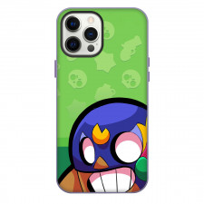 Brawl Stars El Primo Phone Case For iPhone Samsung Galaxy Pixel OnePlus Vivo Xiaomi Asus Sony Motorola Nokia - Brawl Stars El Primo Half Face Illustration Art On Green Background