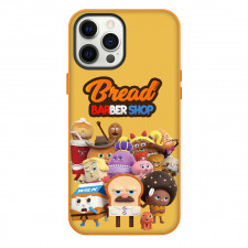 Bread Barbershop Phone Case For iPhone Samsung Galaxy Pixel OnePlus Vivo Xiaomi Asus Sony Motorola Nokia - Characters Fierce Series Poster Mustard Background