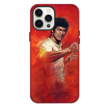 Bruce Lee Phone Case For iPhone Samsung Galaxy Pixel OnePlus Vivo Xiaomi Asus Sony Motorola Nokia - Bruce Lee Fierce Punch Painting Portrait