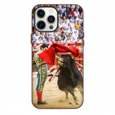 Bullfighters Phone Case For iPhone Samsung Galaxy Pixel OnePlus Vivo Xiaomi Asus Sony Motorola Nokia - Bullfighters Bull Running On Capote Poster