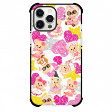 Butterbear Phone Case For iPhone Samsung Galaxy Pixel OnePlus Vivo Xiaomi Asus Sony Motorola Nokia - Butterbear Pink Hearts And Glitter Stars Pattern Art Poster