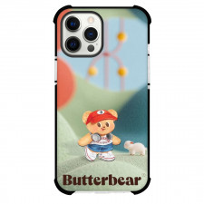 Butterbear Phone Case For iPhone Samsung Galaxy Pixel OnePlus Vivo Xiaomi Asus Sony Motorola Nokia - Butterbear With Sheep Valley Background