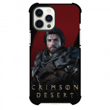 Crimson Desert Kliff MacDuff Phone Case For iPhone Samsung Galaxy Pixel OnePlus Vivo Xiaomi Asus Sony Motorola Nokia - Kliff MacDuff Portrait On Striped Background